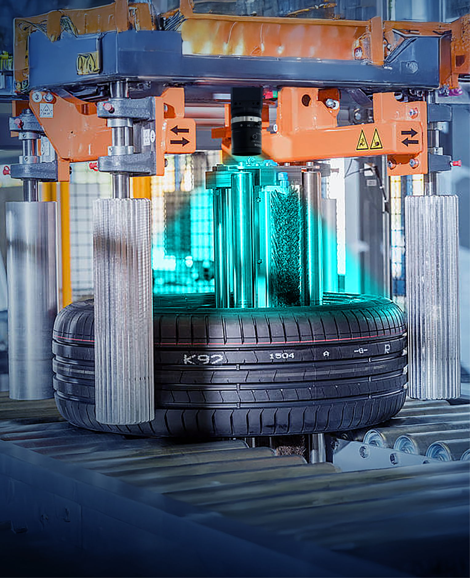 Advanced tire inspection machine with AI technology